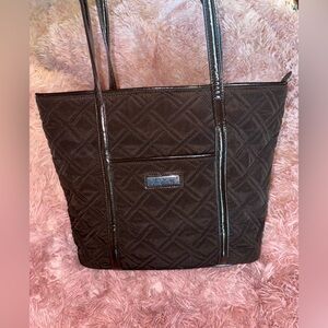 Vera Bradley Dark Brown Quilted Tote